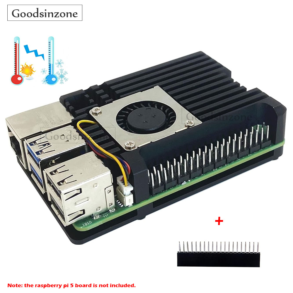 Raspberry Pi 5 8Gb Kit - حافظة مدرعة من سبائك الألومنيوم Raspberry