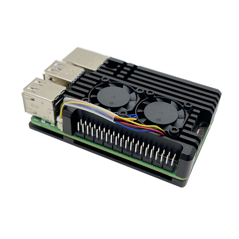 علبة تبريد مزدوجة المروحة من ا - مراجعة Raspberry Pi 5 8Gb Kit وسعره