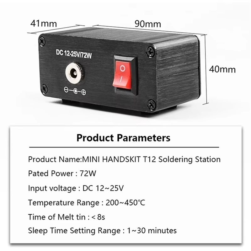 محطة لحام محمولة AB11-T12 لإصل - مراجعة Soldering Station T12 Oled وسعره