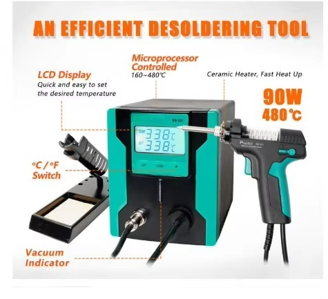 مضخة لحام كهربائية رقمية آمنة  - مراجعة Desoldering Gun Vacuum Electric وسعره