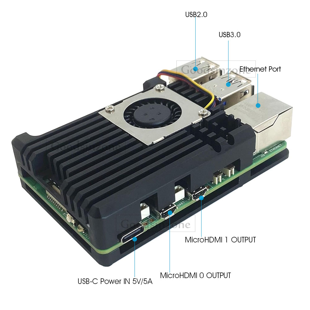 حافظة مدرعة من سبائك الألومنيو - مراجعة Raspberry Pi 5 8Gb Kit وسعره